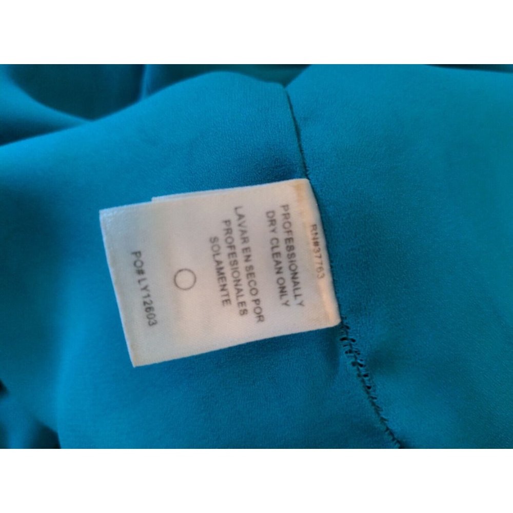 Laundry Shelli Segal Short Tunic Dress Blue Zip Up 3/4 Bell Sleeves Size 0 - Picture 6 of 7